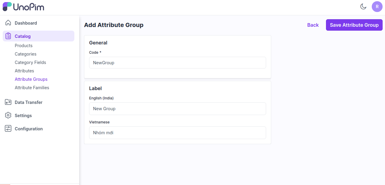 Attribute Groups